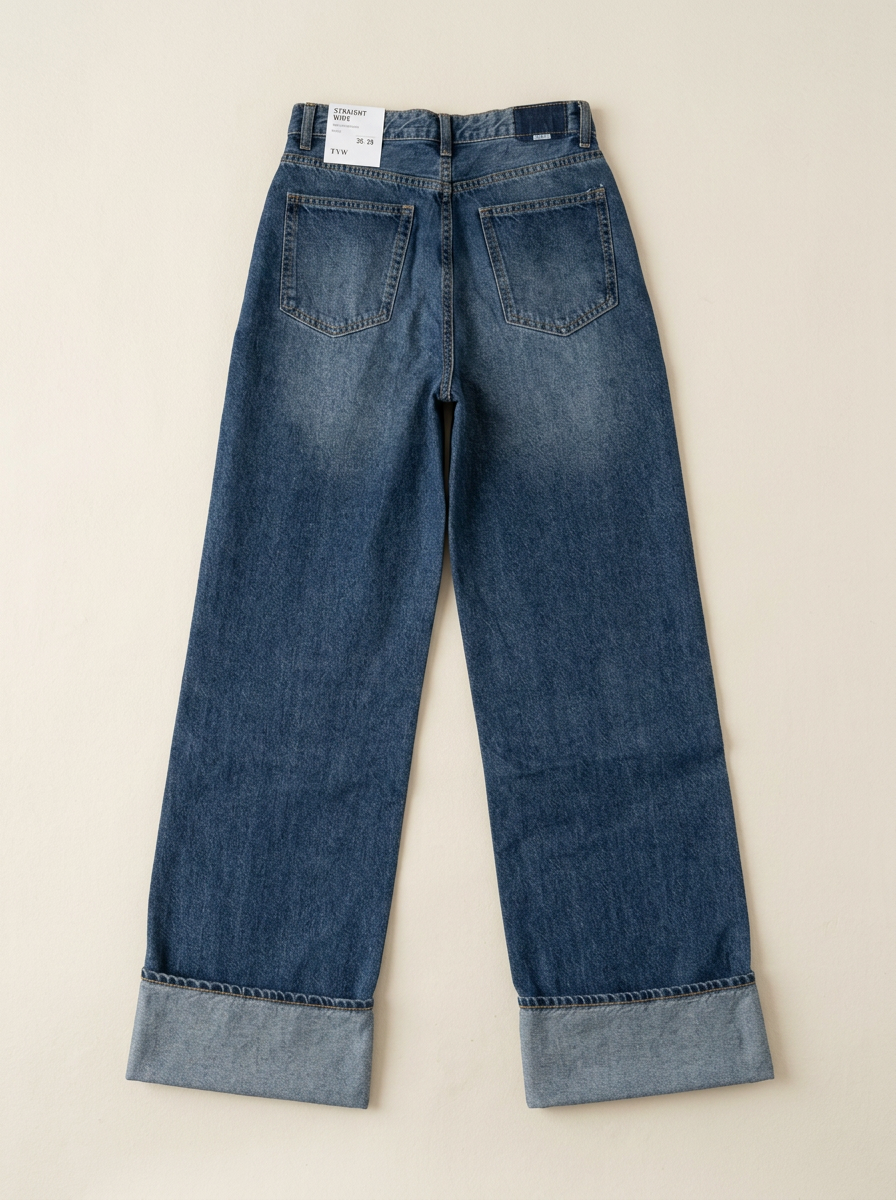 Jeans Wide Straight Cuff Indigo — foto 2