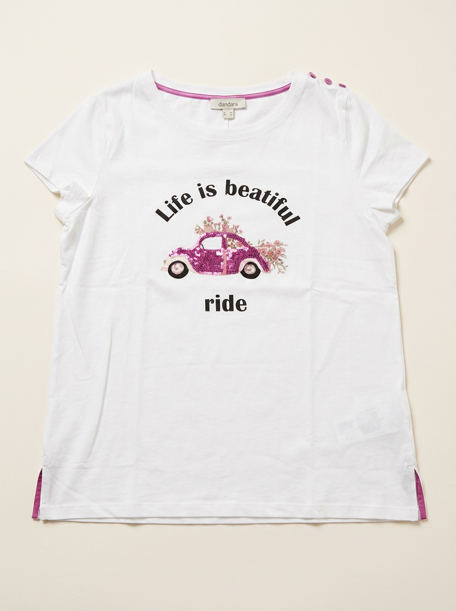 T-shirt Beautiful Ride Sequins