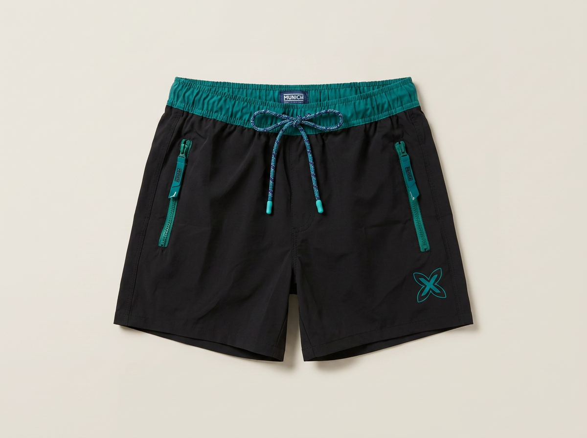 Munich Swim Shorts Preto Teal