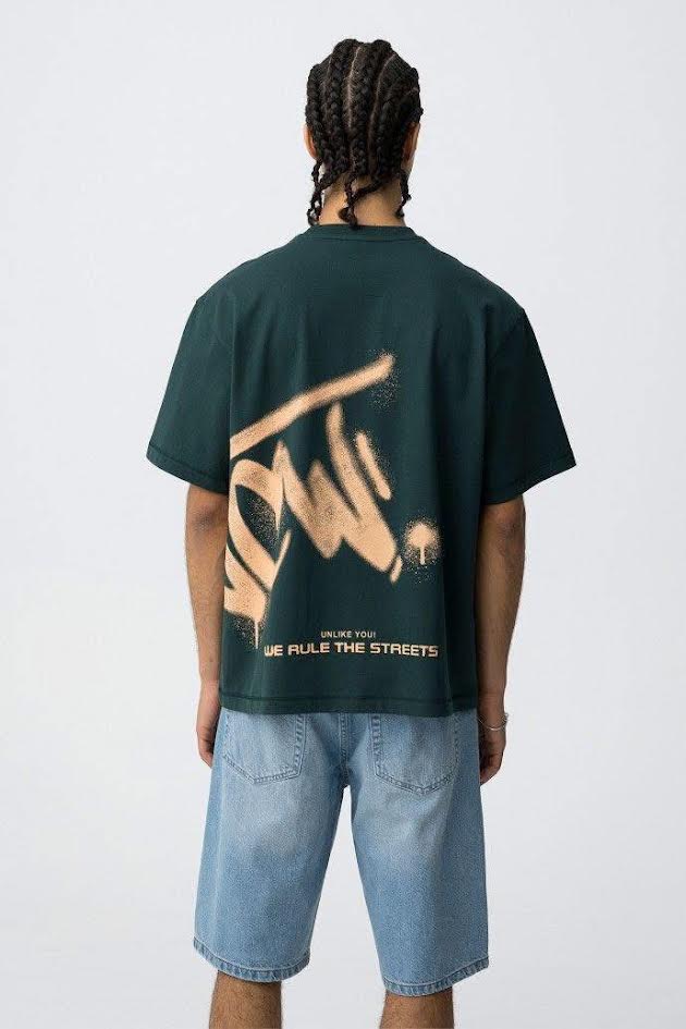 T-shirt Verde Graffiti