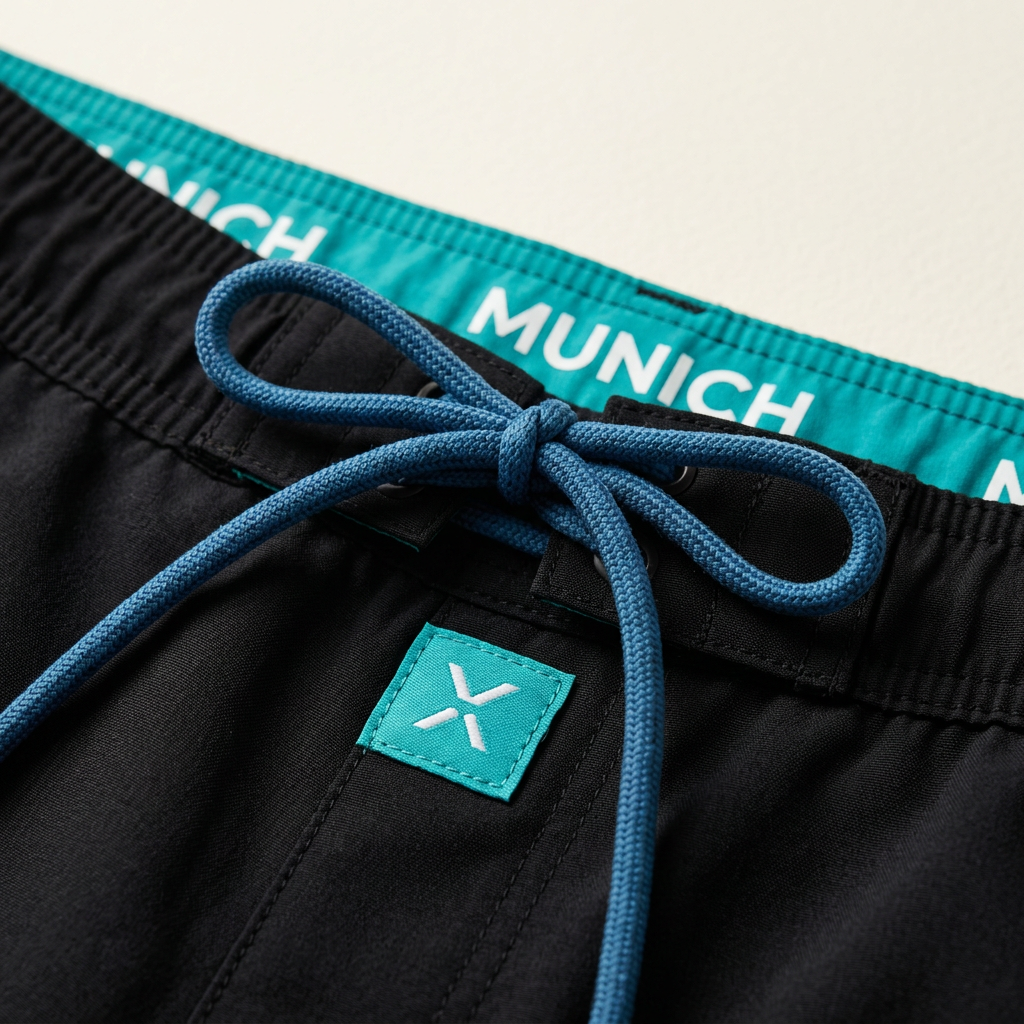 Munich Swim Shorts Preto Teal — foto 3