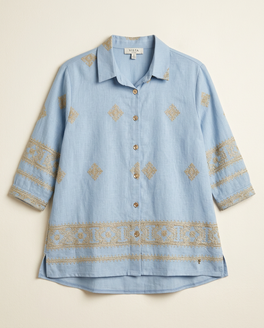 Camisa Bordada Vista