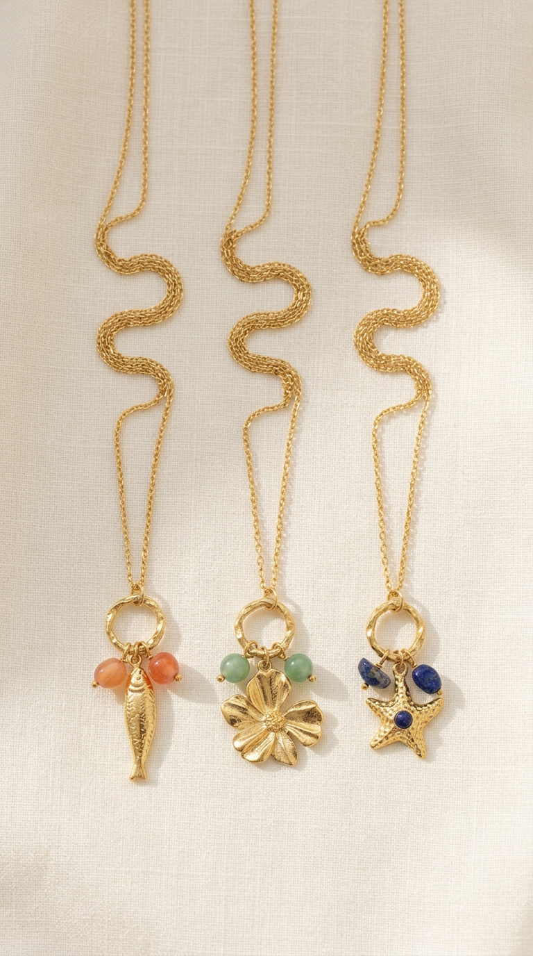 Trio Colares Verão Dourado — foto 2