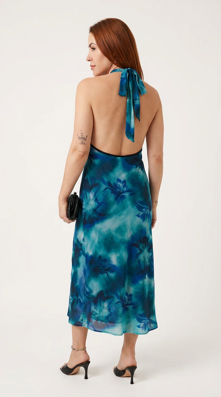 Vestido Halter Lagoa Azul — foto 3