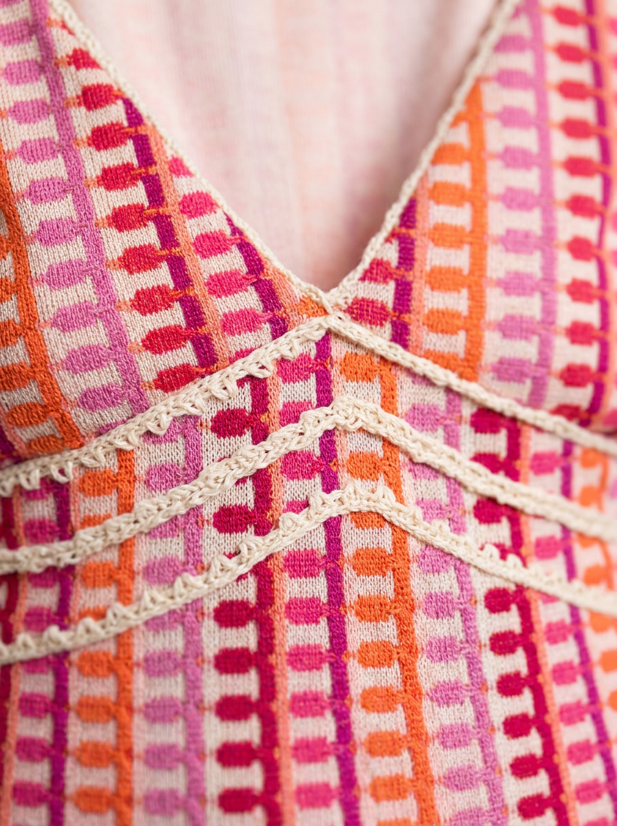 Vestido Maxi Coral Geométrico — foto 2